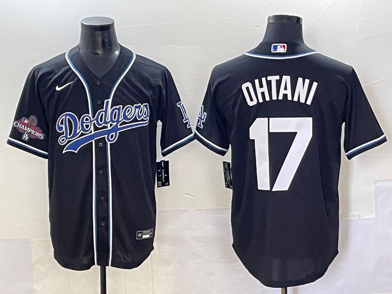 Men 2025 Los Angeles Dodgers #17 Ohtani Black Three generations Fashion Nike MLB Jersey style 70419